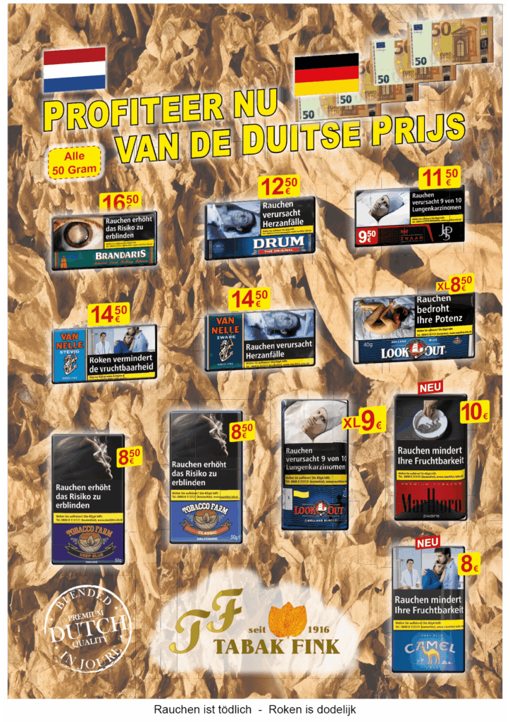 Tabak Fink Bocholt Drehtabak Niederlande